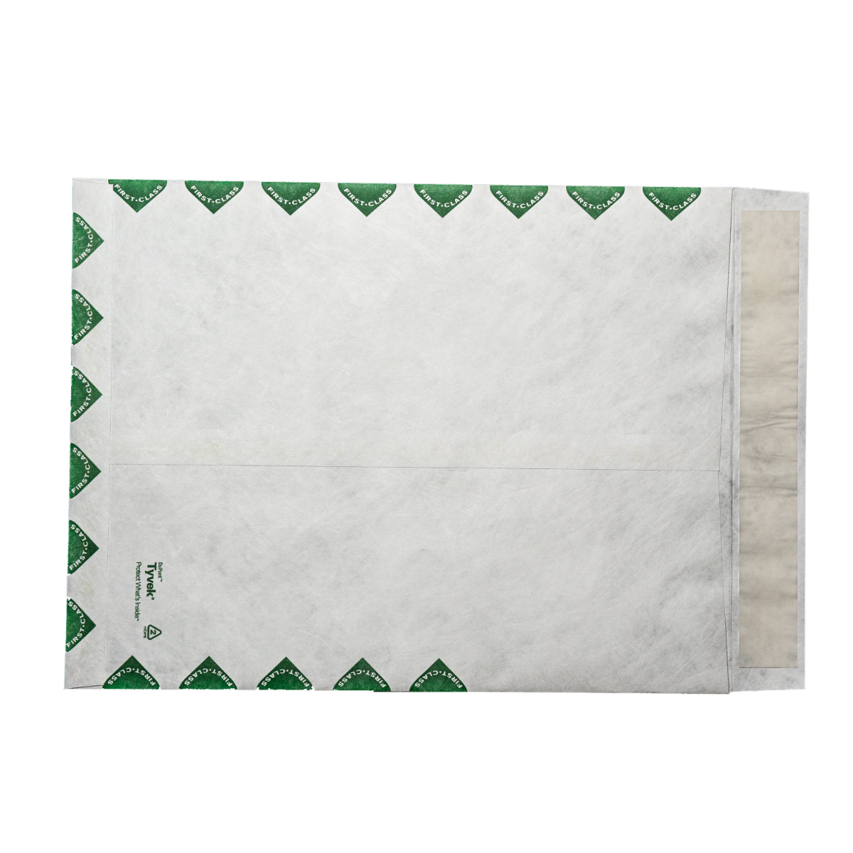 White Tyvek® 14lb 12 x 15 1/2 Open End First Class Envelopes with Peel and Seal