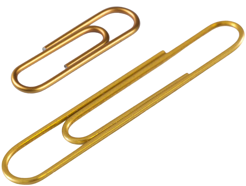 Gold Standard & Jumbo Paper Clips Assortment Pack - 1 Pack Each (175 Clips Total)