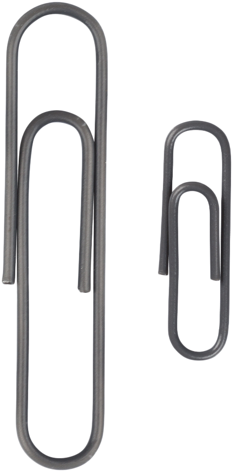 Gray Standard & Jumbo Paper Clips Assortment Pack - 1 Pack Each (175 Clips Total)