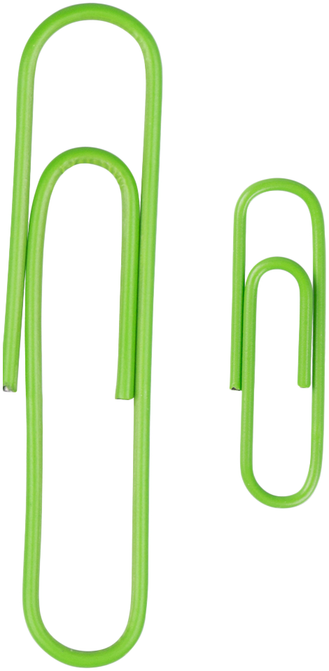 Lime Green Standard & Jumbo Paper Clips Assortment Pack - 1 Pack Each (175 Clips Total)