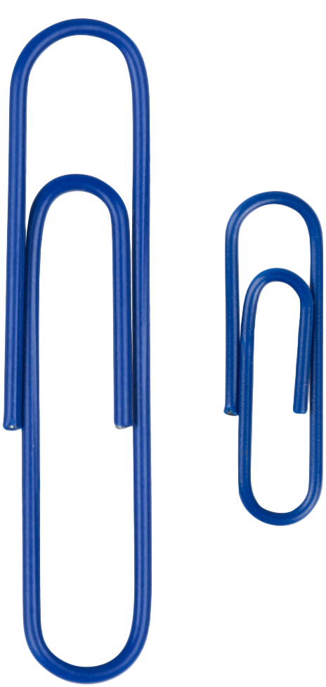 Dark Blue Standard & Jumbo Paper Clips Assortment Pack - 1 Pack Each (175 Clips Total)