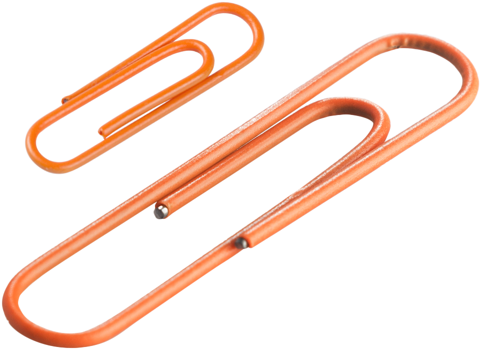Orange Standard & Jumbo Paper Clips Assortment Pack - 1 Pack Each (175 Clips Total)