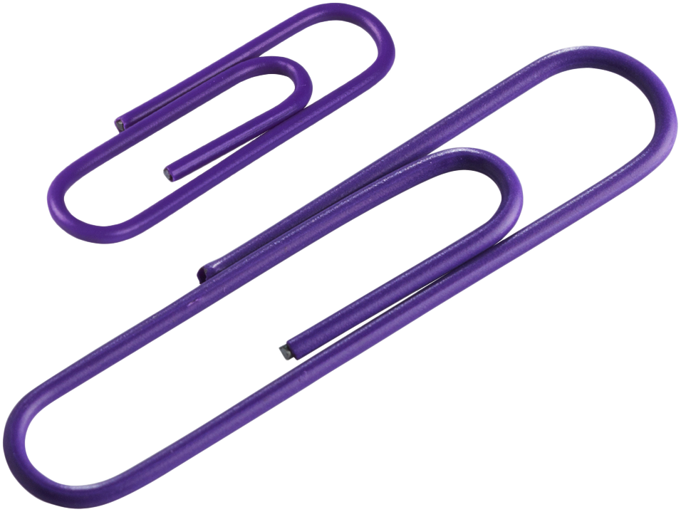 Purple Standard & Jumbo Paper Clips Assortment Pack - 1 Pack Each (175 Clips Total)