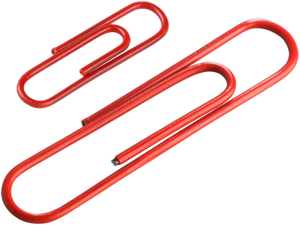 Red Standard & Jumbo Paper Clips Assortment Pack - 1 Pack Each (175 Clips Total)