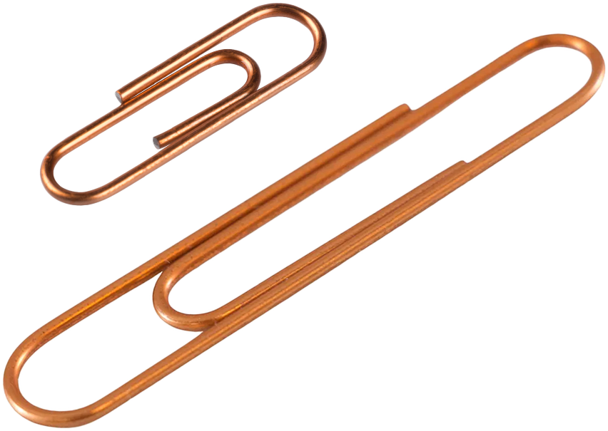 Rose Gold Standard & Jumbo Paper Clips Assortment Pack - 1 Pack Each (175 Clips Total)