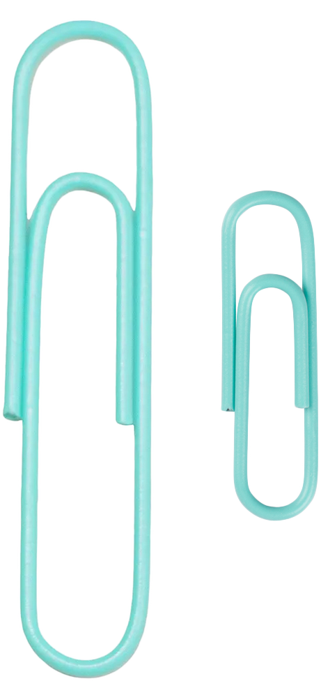 Teal Standard & Jumbo Paper Clips Assortment Pack - 1 Pack Each (175 Clips Total)