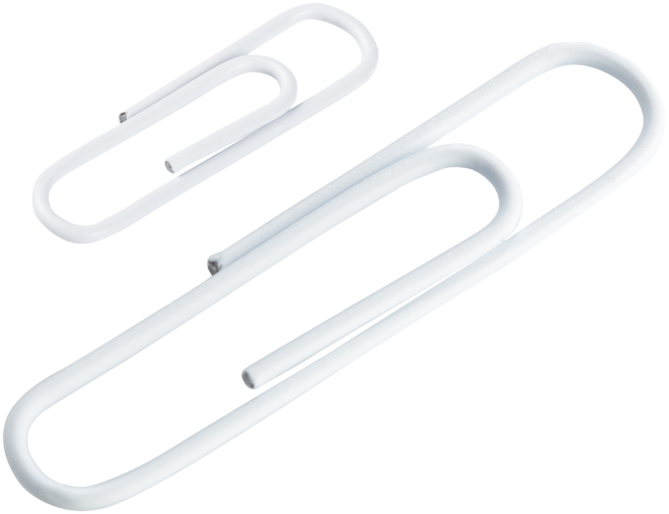 White Standard & Jumbo Paper Clips Assortment Pack - 1 Pack Each (175 Clips Total)