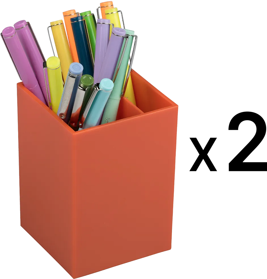 Orange Pen Holders - Pack of 2