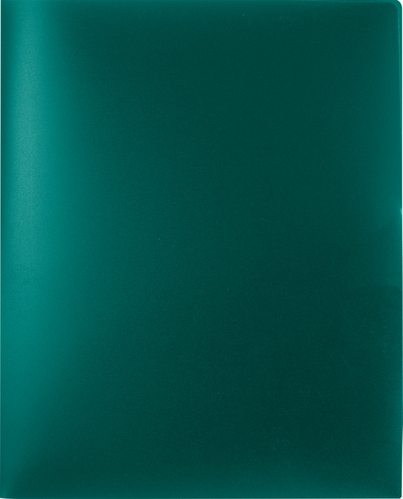 9 1/2 x 11 3/4 Poly Folder w/Tuck Tabs - Forest Green