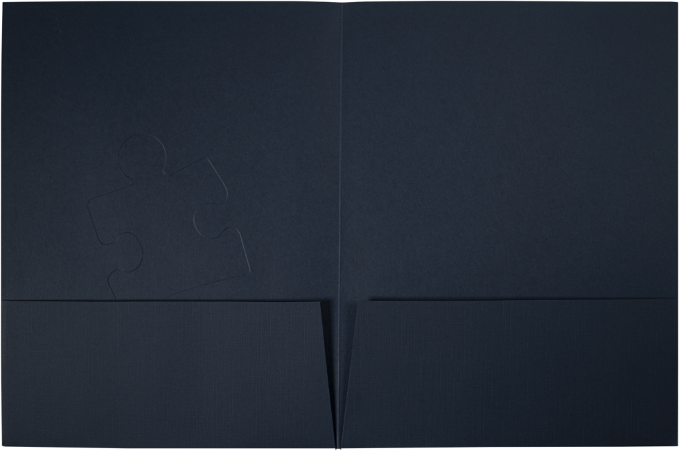 Nautical Navy Blue Linen 9 x 12 Puzzle Piece Folders