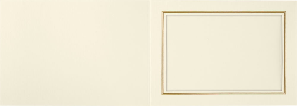 Natural Linen with Gold Foil 5 x 7 Landscape Photo Holder