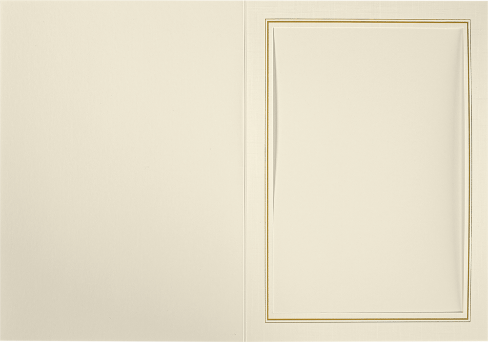 Natural Linen with Gold Foil 5 x 7 Portrait Photo Holder