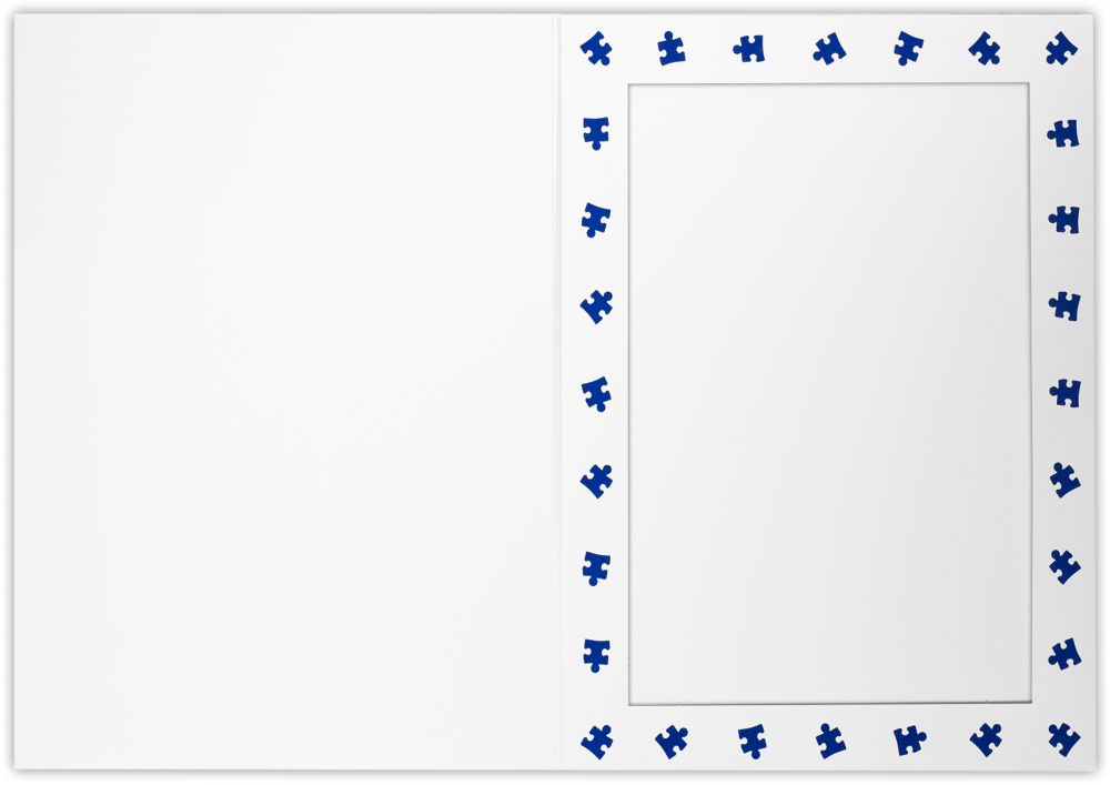 White Gloss Puzzle Piece 5 x 7 Portrait Photo Holder