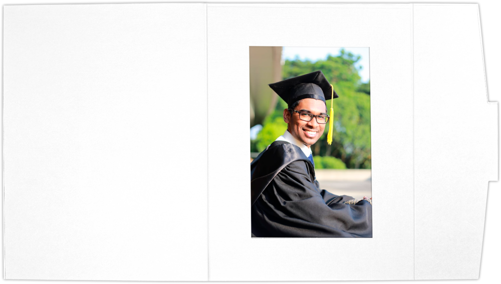 Bright White Linen 4 x 6 Fold-Over Easel Photo Frame