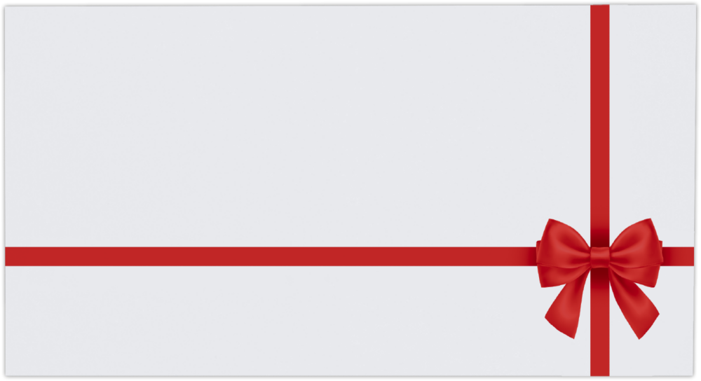 Red Bow 28lb Photo Greeting Invitation Envelopes (4 3/8 x 8 1/4) with Peel & Seal