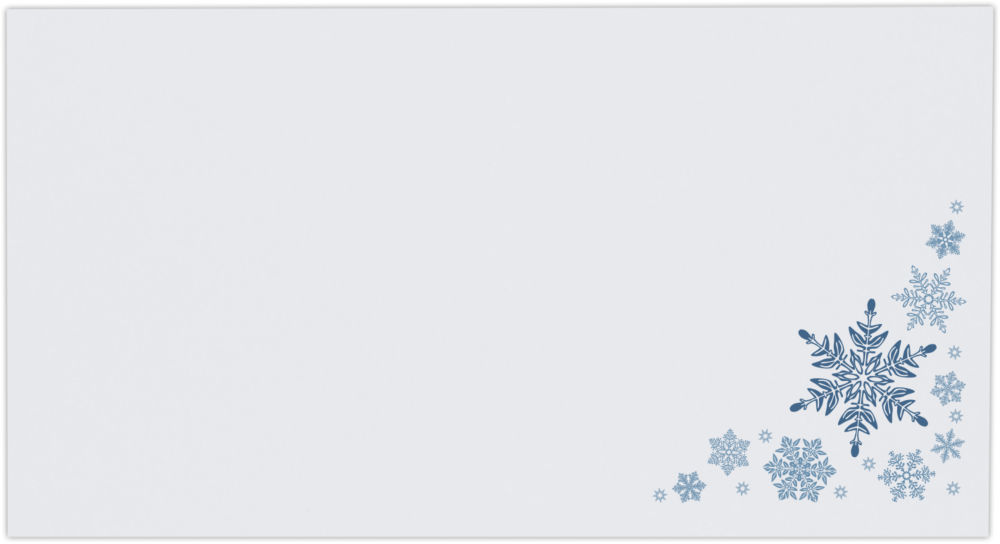 Snowflakes 28lb Photo Greeting Invitation Envelopes (4 3/8 x 8 1/4) with Peel & Seal