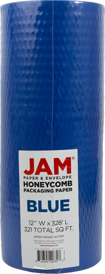 Blue Honeycomb Packing Paper Roll - 321 Sq Ft
