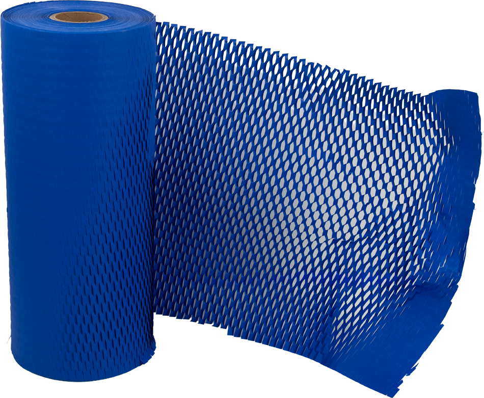 Blue Honeycomb Packing Paper Roll - 321 Sq Ft