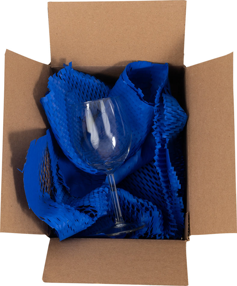 Blue Honeycomb Packing Paper Roll - 321 Sq Ft
