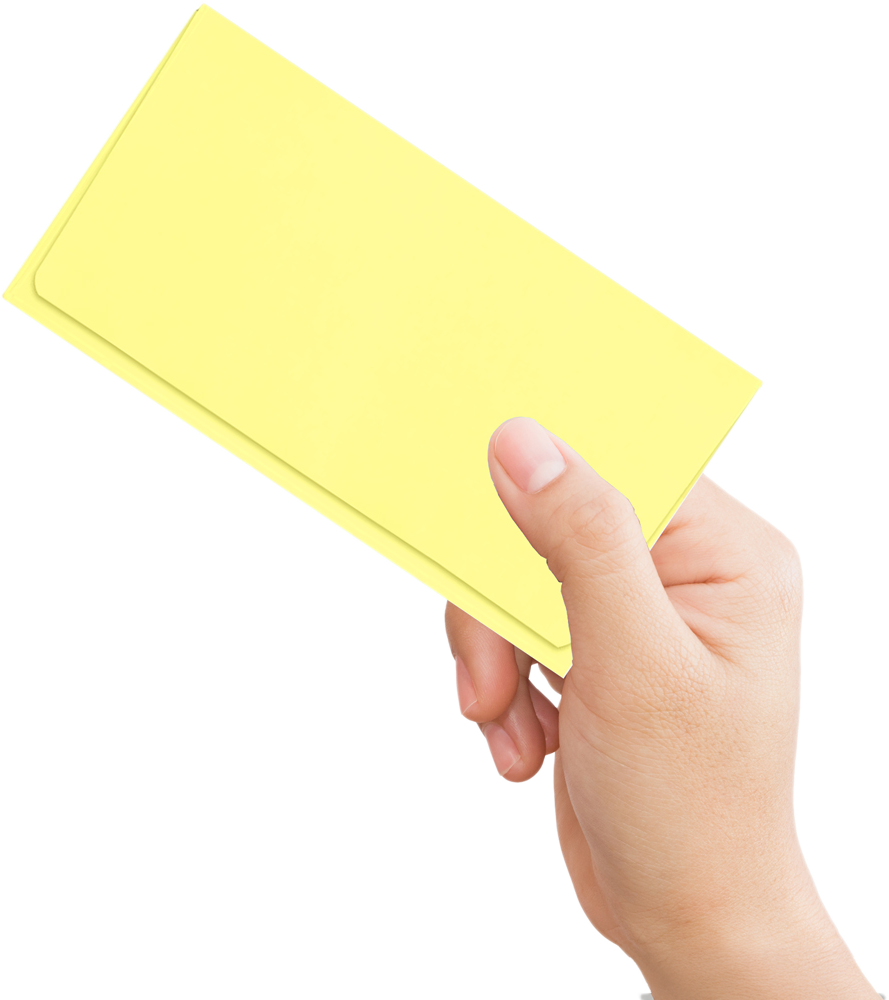 Pastel Canary Yellow 24lb Remittance Envelopes (3 5/8 x 6 1/2 Closed)