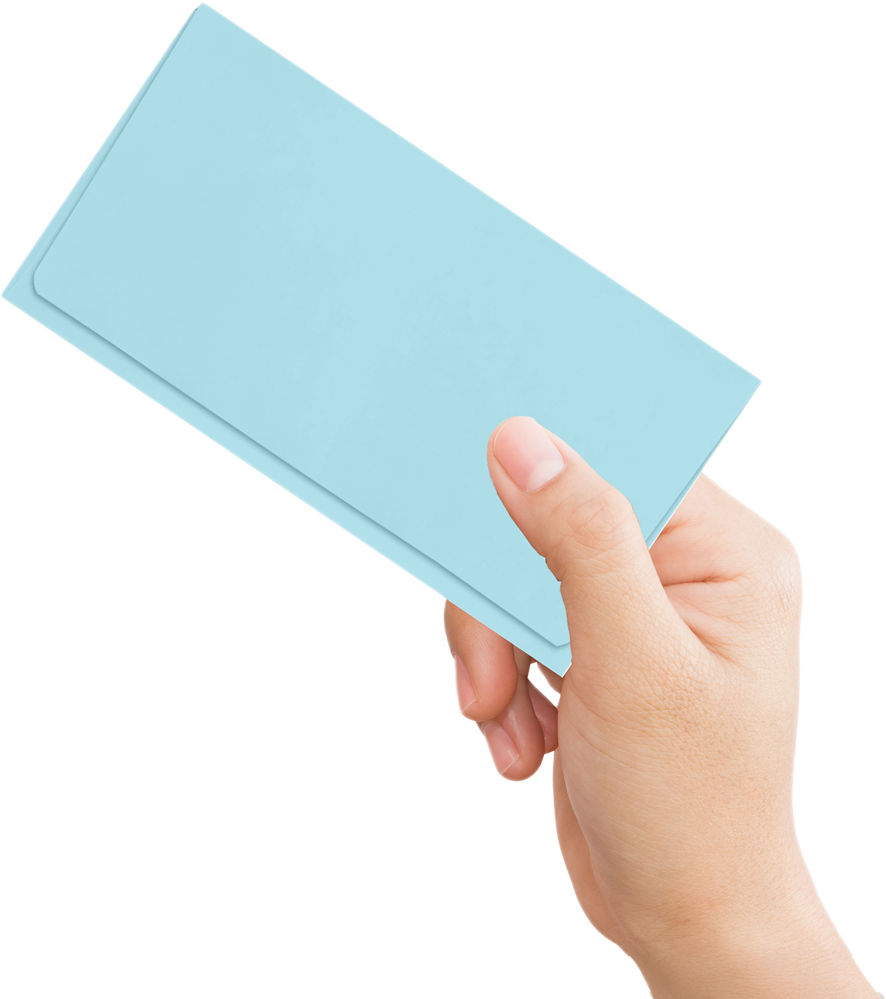 Pastel Blue 24lb Remittance Envelopes (3 5/8 x 6 1/2 Closed)