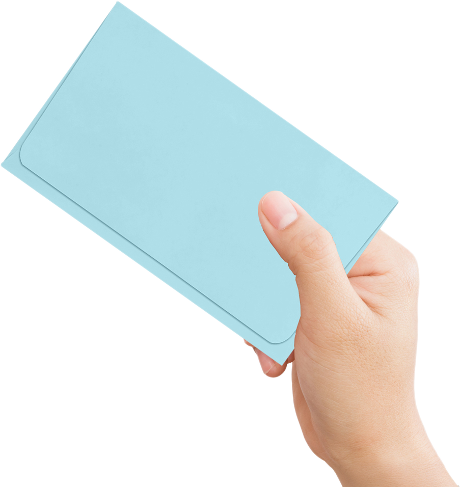 Pastel Blue 24lb Remittance Envelopes (3 1/2 x 6 Closed)