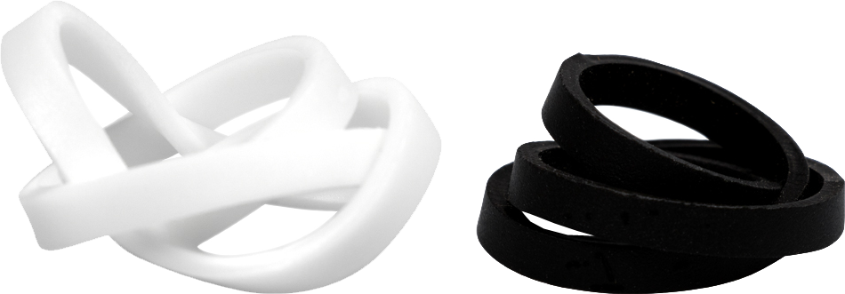 Black & White Size 33 Rubber Bands - 2 Packs of 100