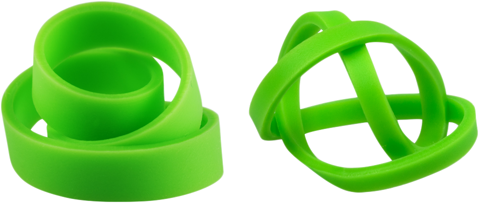 Green Size 33 & 64 Rubber Bands - 2 Packs of 100