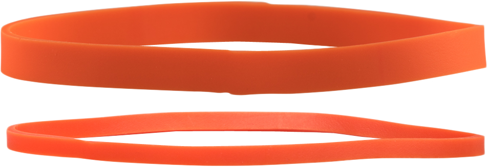 Orange Size 33 & 64 Rubber Bands - 2 Packs of 100