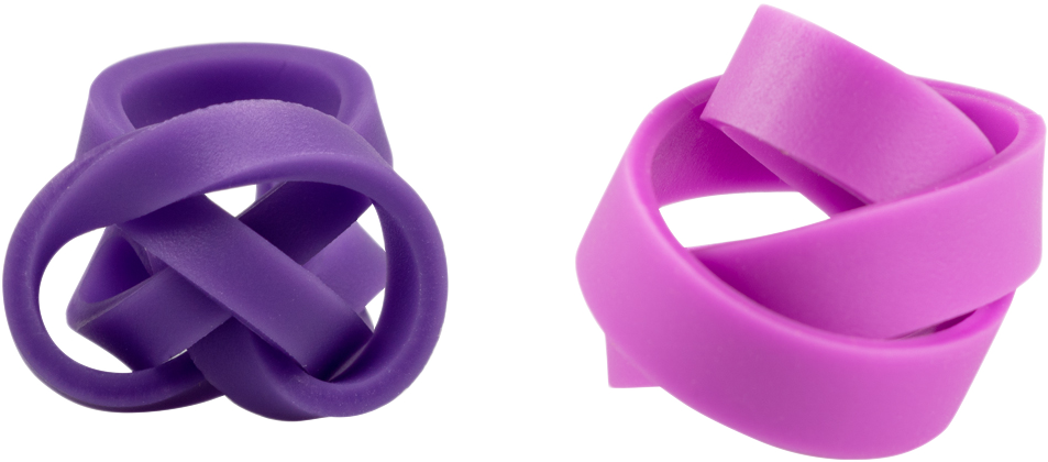 Purple Size 33 & 64 Rubber Bands - 2 Packs of 100