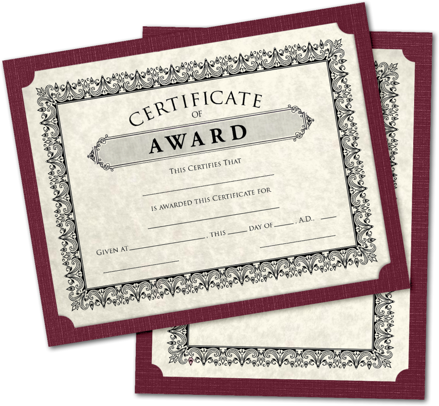 Burgundy Linen 9 1/2 x 12 Single Certificate Holders