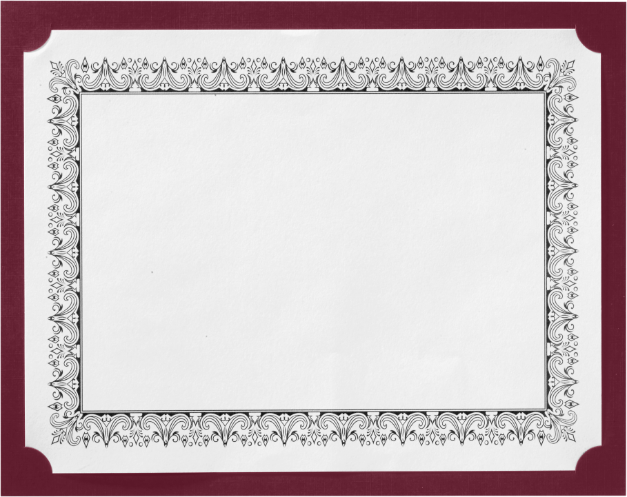 Burgundy Linen 9 1/2 x 12 Single Certificate Holders