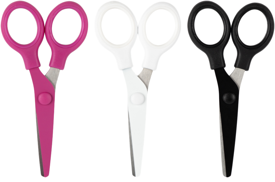 Assorted Soft Grip Scissors - Pack of 3