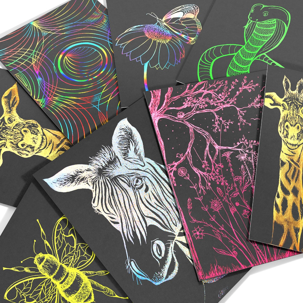 Super Bright Scratch Art (36 Sheets) by Marvin's Magic