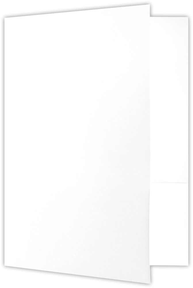 White 9 x 12 Smooth Folders