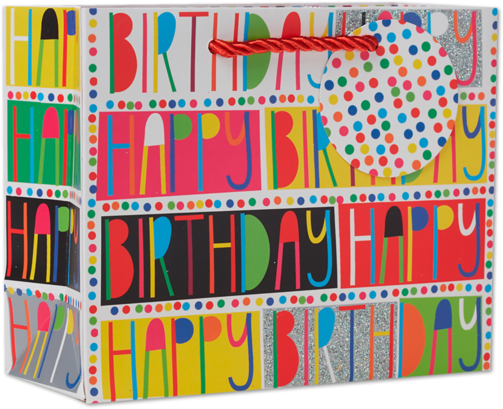 Glitterbration Small Gift Bags (7 1/2 x 6 x 3)