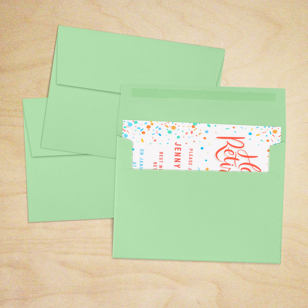 Pastel Green 24lb A7 Invitation Envelopes (5 1/4 x 7 1/4)