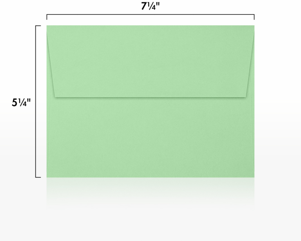 Pastel Green 24lb A7 Invitation Envelopes (5 1/4 x 7 1/4)