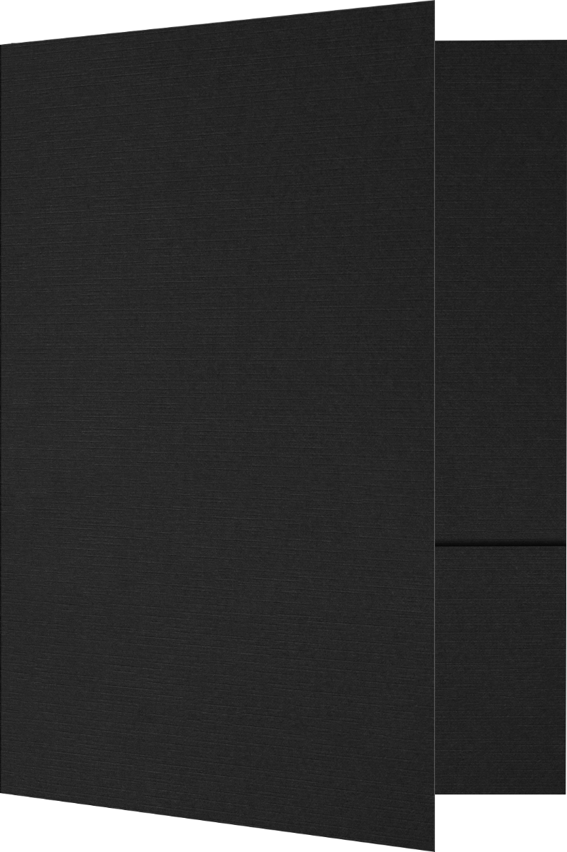 Deep Black Linen 6 x 9 Folders