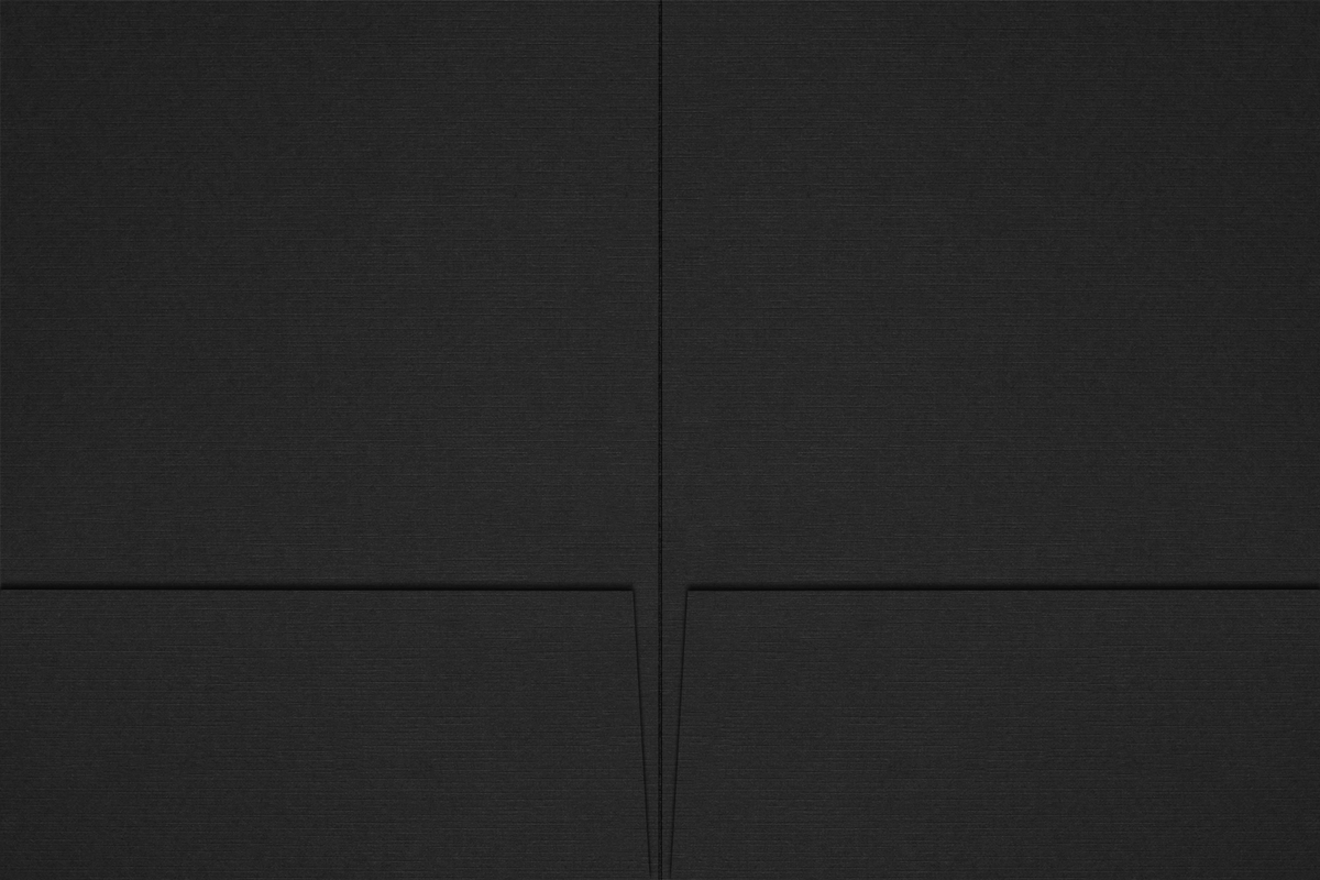 Deep Black Linen 6 x 9 Folders