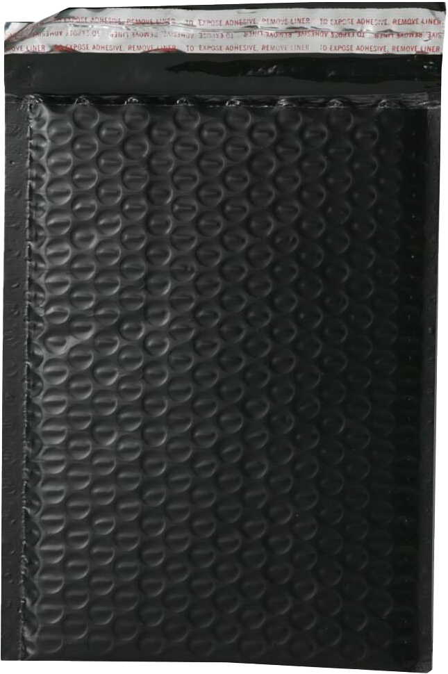 Black 80lb 6 1/2 x 9 1/2 Bubble Mailer with Peel & Seal
