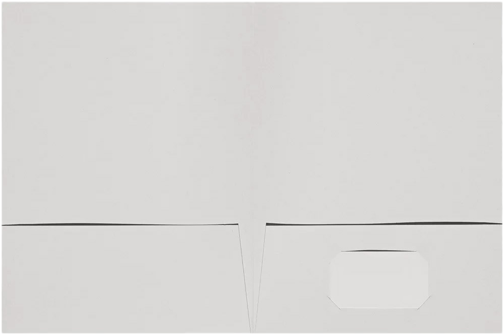 Natural White with Tax Return 9 x 12 Presentation Folders with Front Card Slits