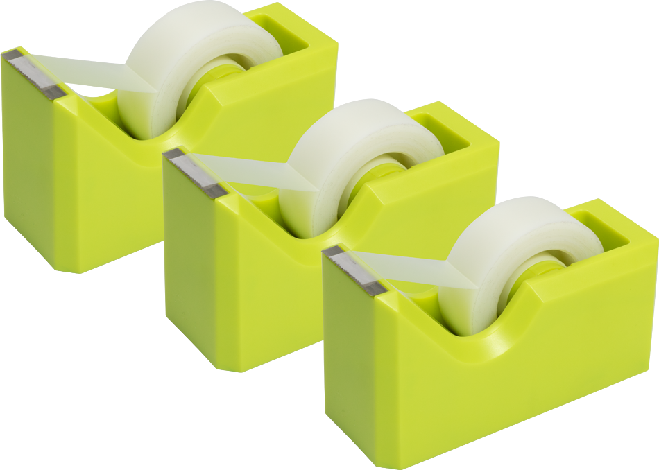 Lime Green Tape Dispenser Set (3 Pack)
