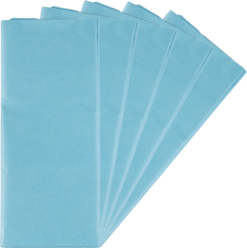 Bright Blue Tissue Paper (20 x 26) 5 Packs of 10 Sheets (50 Total Sheets)