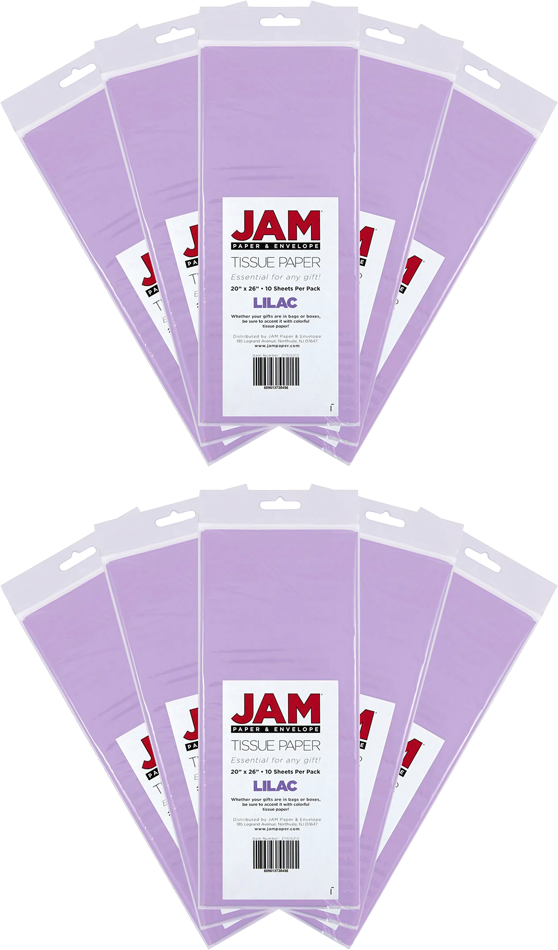 Lilac Tissue Paper (20 x 26) 10 Packs of 10 Sheets (100 Total Sheets)