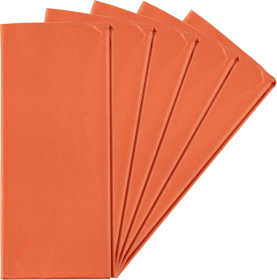 Orange Tissue Paper (20 x 26) 5 Packs of 10 Sheets (50 Total Sheets)