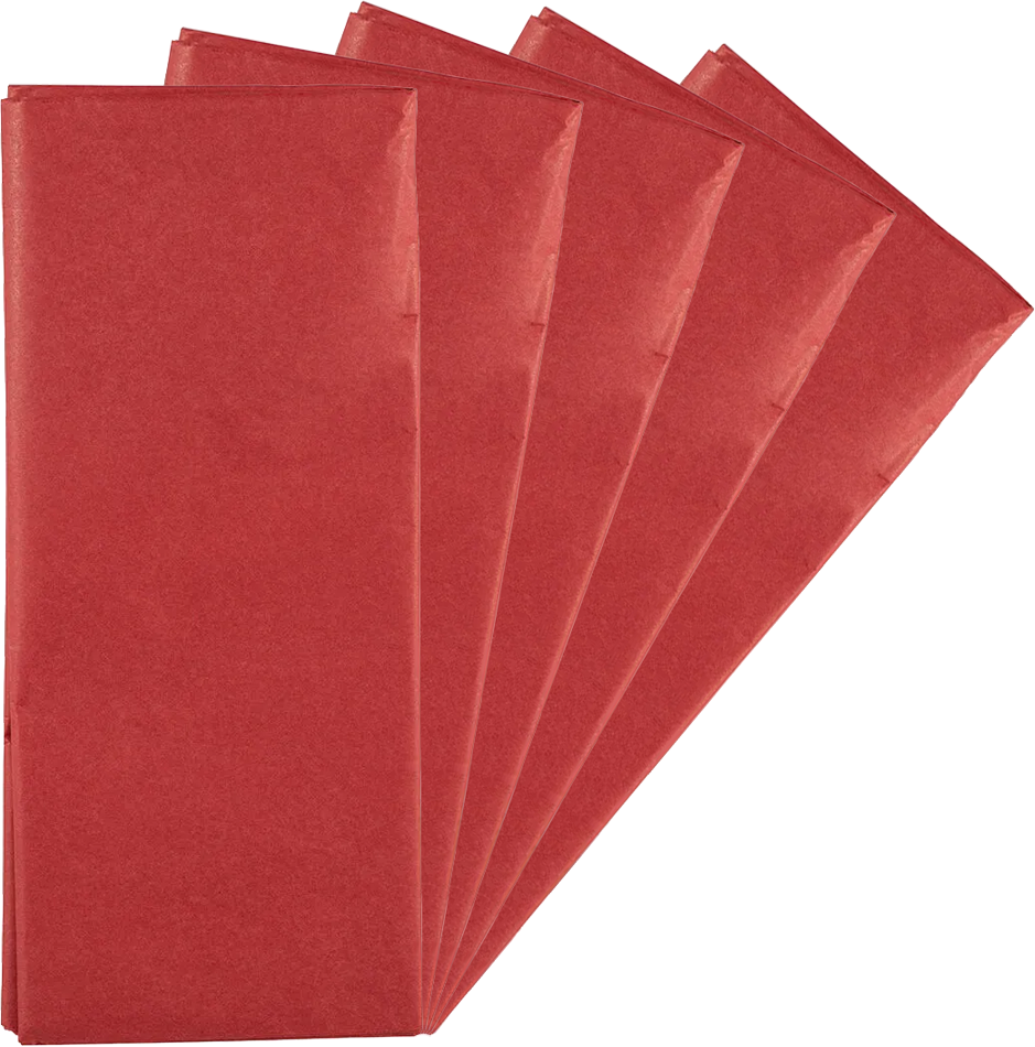 Red Tissue Paper (20 x 26) 5 Packs of 10 Sheets (50 Total Sheets)