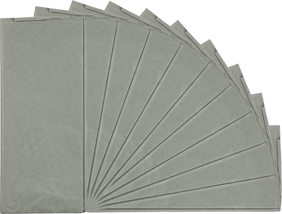 Gray Tissue Paper (20 x 26) 10 Packs of 10 Sheets (100 Total Sheets)