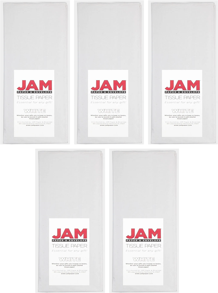 White Tissue Paper (20 x 26) 5 Packs of 10 Sheets (50 Total Sheets)