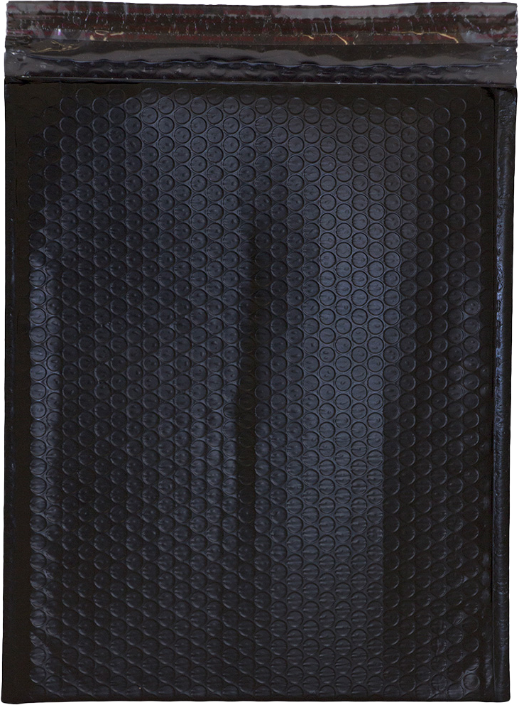 Black 80lb 10 x 13 Bubble Mailer with Peel & Seal